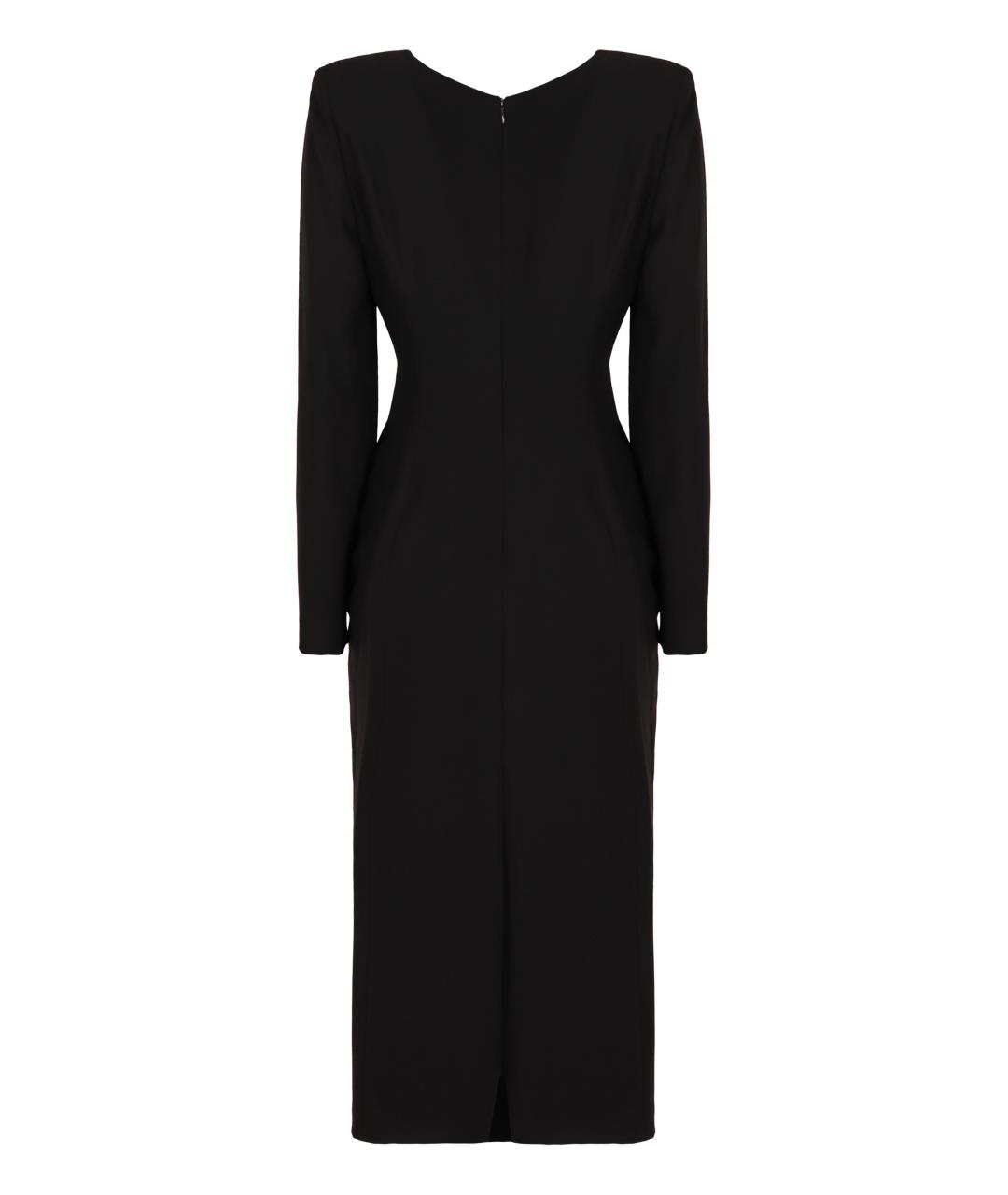 EMPORIO ARMANI Черное полиэстеровое платье, фото 2