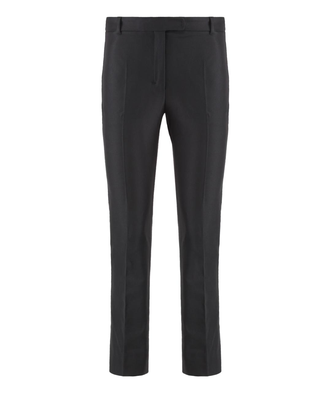 'S MAX MARA Черные вискозные прямые брюки, фото 1