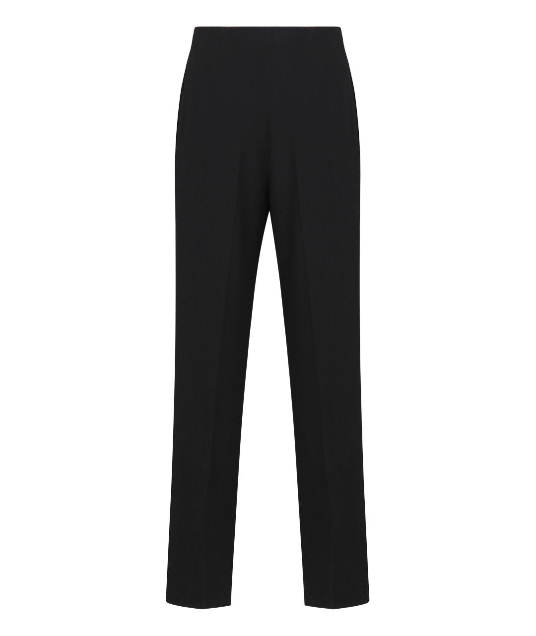 EMPORIO ARMANI Черные полиэстеровые прямые брюки, фото 2