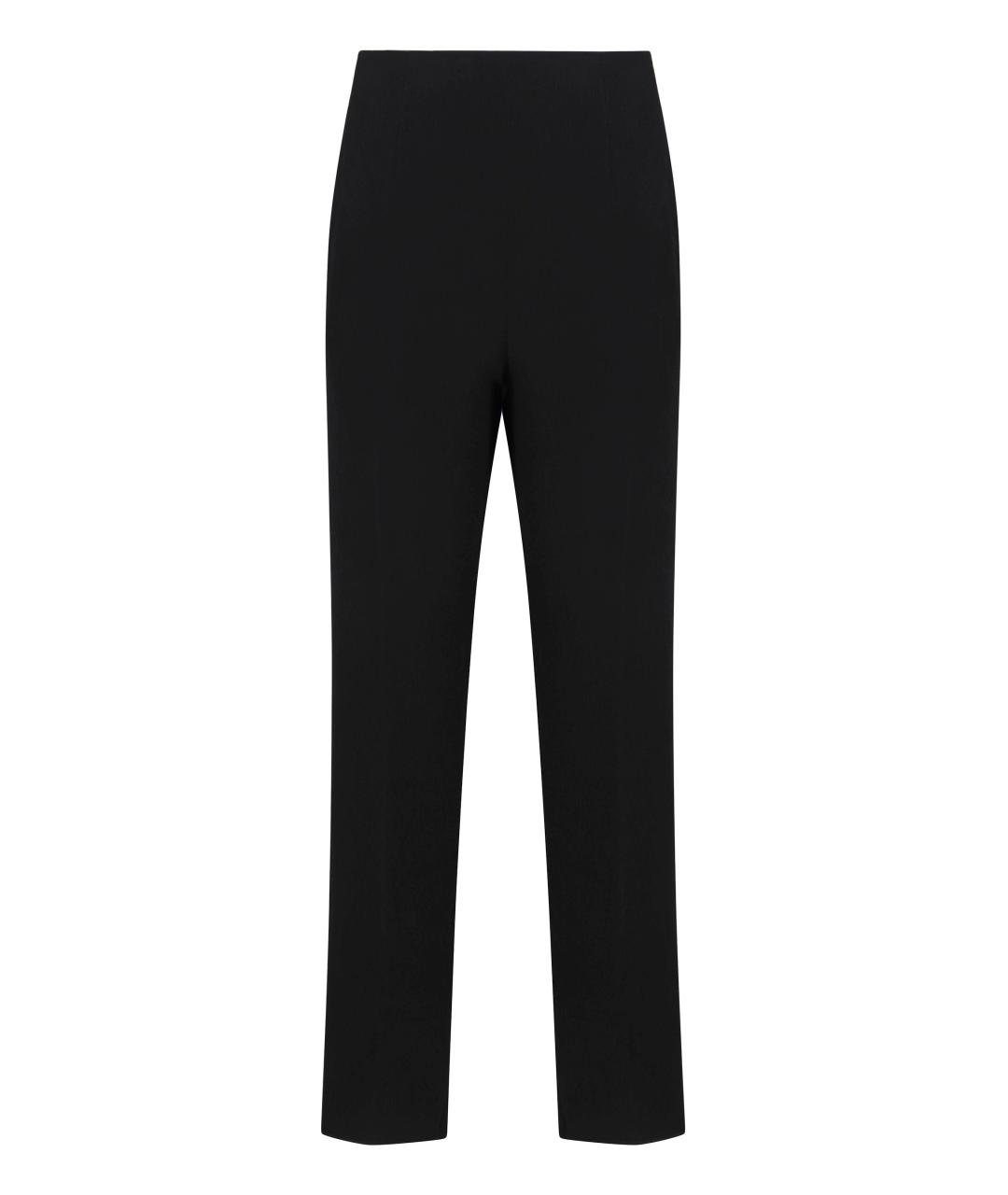EMPORIO ARMANI Черные полиэстеровые прямые брюки, фото 1