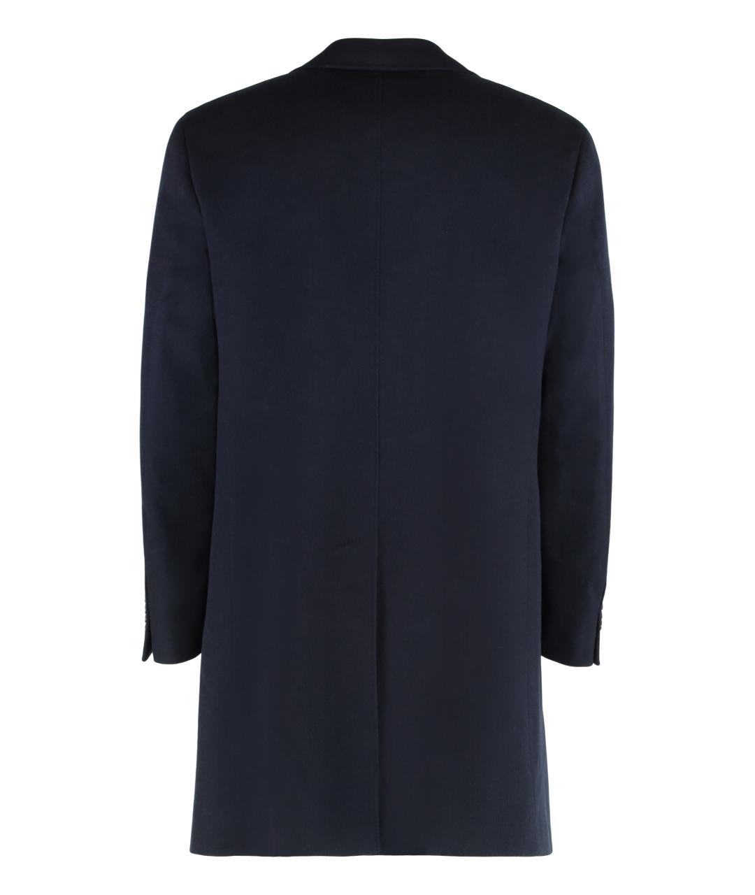 CANALI Синее шерстяное пальто, фото 2