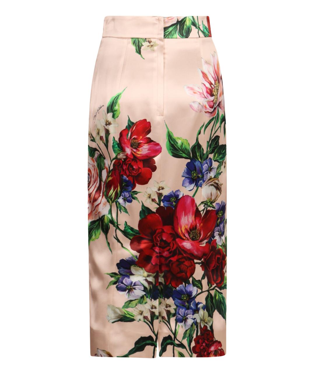 DOLCE&GABBANA Мульти вискозная юбка миди, фото 2
