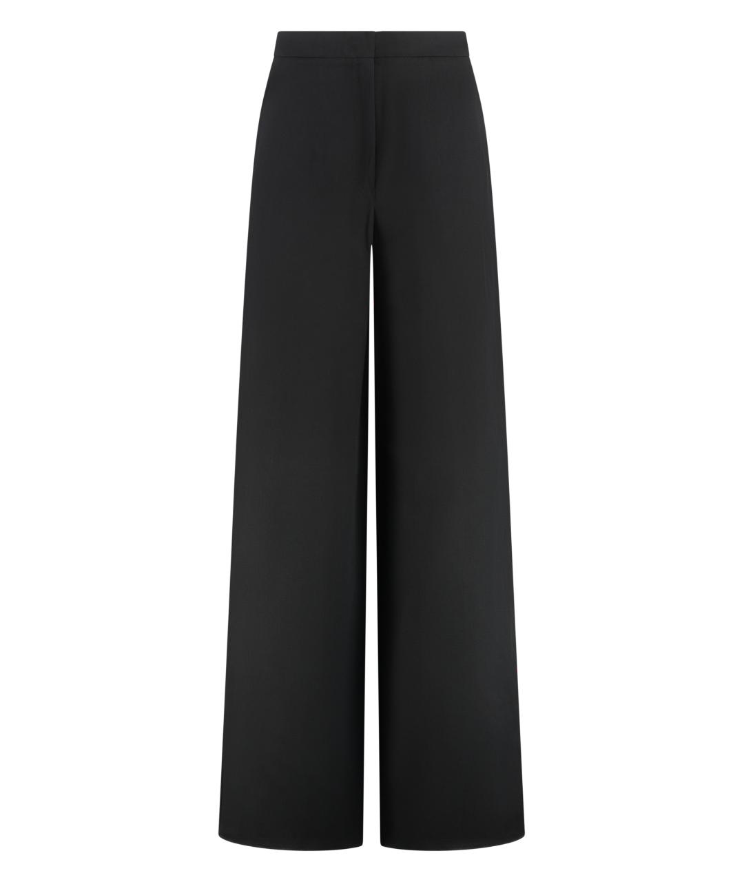 MAX MARA STUDIO Черные вискозные прямые брюки, фото 1