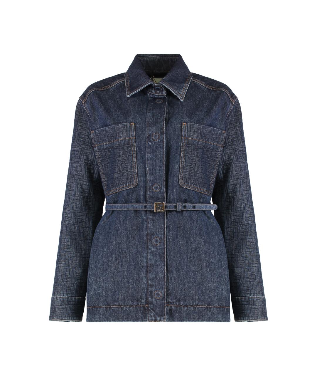 FENDI Синяя хлопковая куртка, фото 1