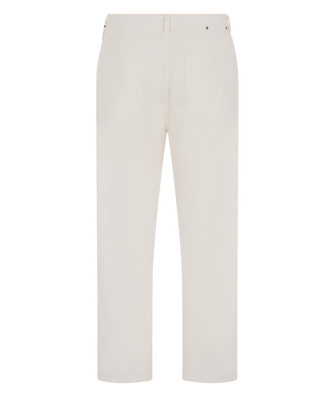 GOLDEN GOOSE Белые хлопковые прямые джинсы, фото 2