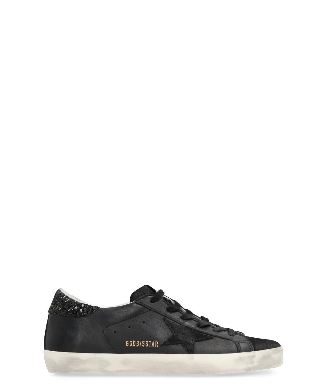 GOLDEN GOOSE Черные кожаные кеды, фото 1