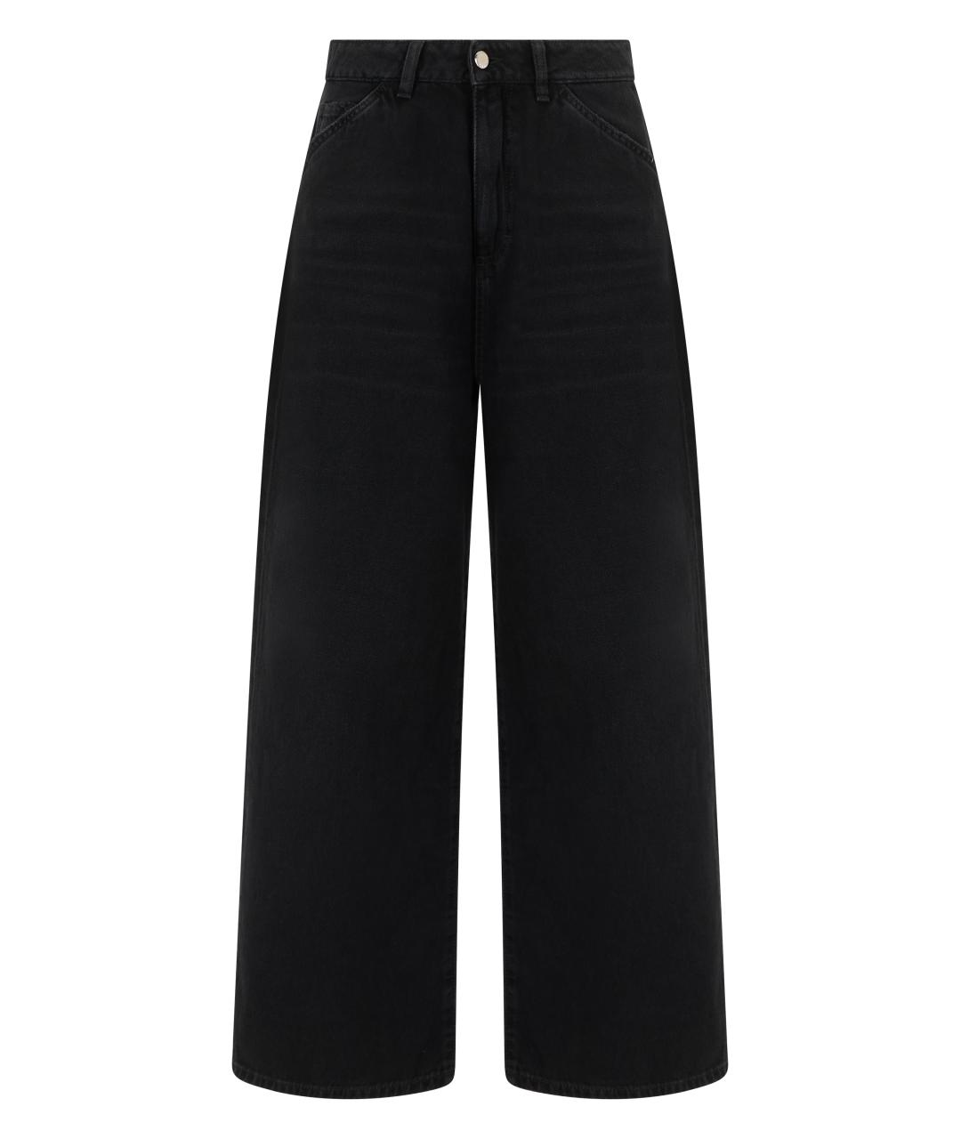 ICON DENIM Черные хлопковые джинсы клеш, фото 1