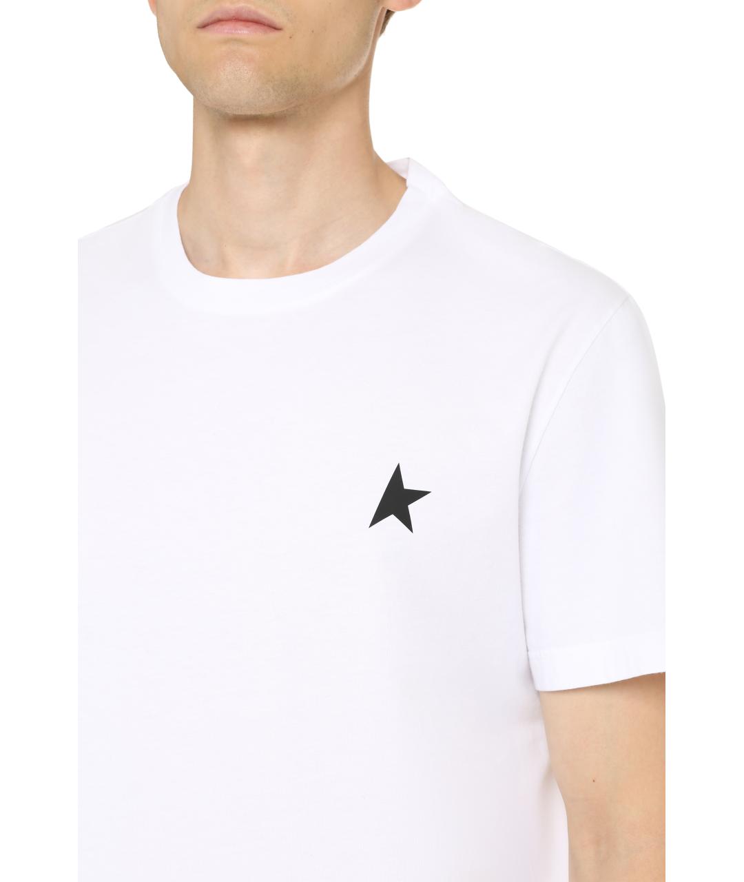 GOLDEN GOOSE Белая хлопковая футболка, фото 5