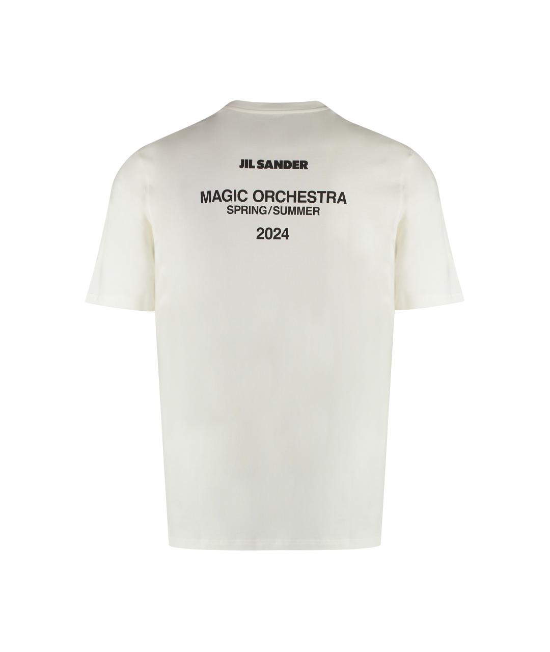 JIL SANDER Белая хлопковая футболка, фото 2