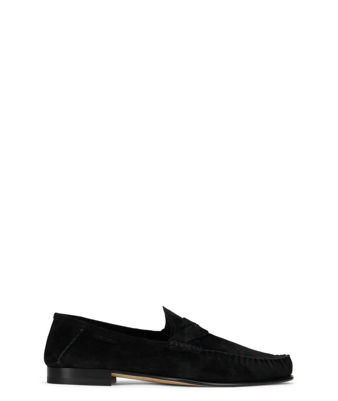 TOM FORD Черные кожаные лоферы, фото 1