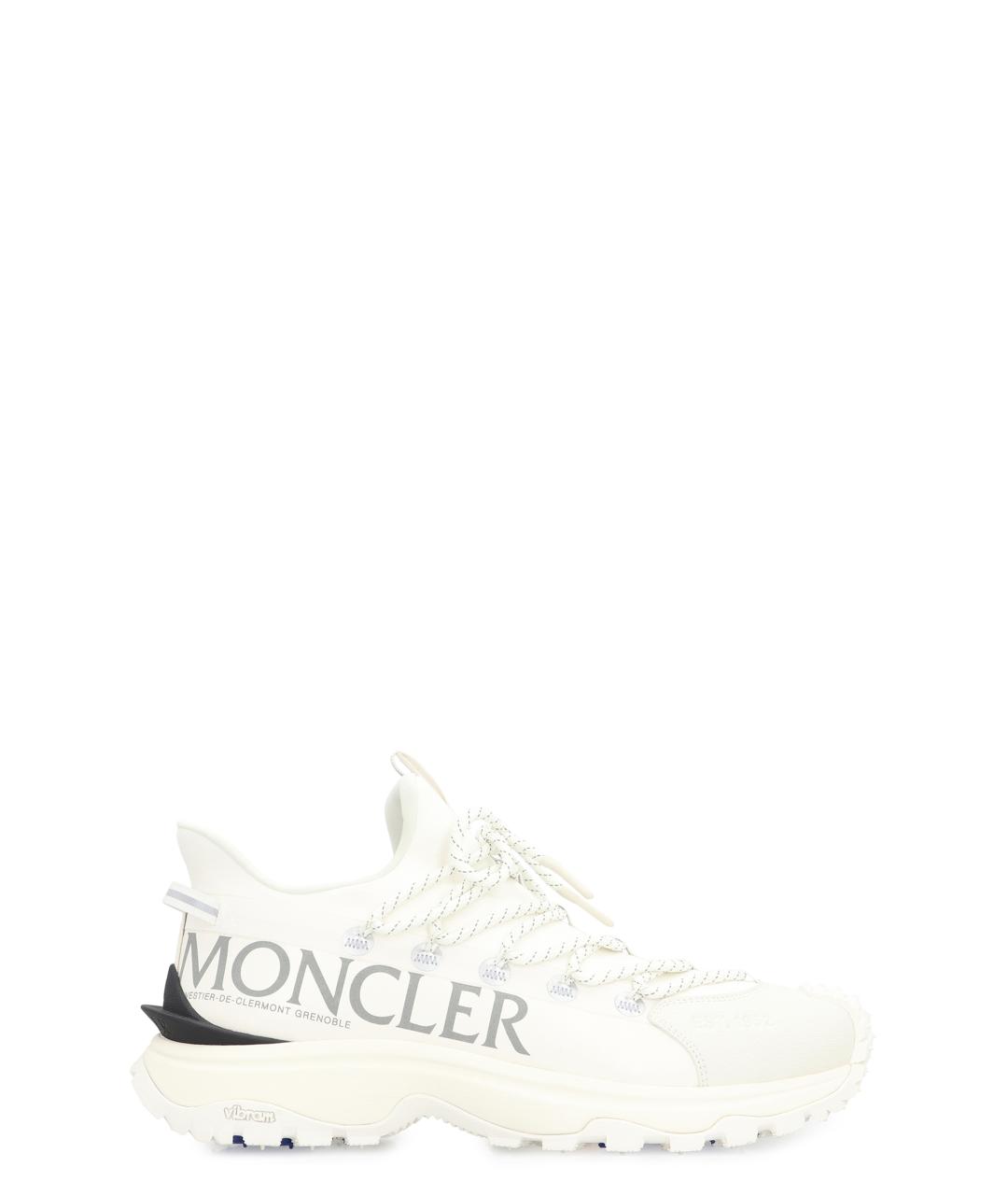 MONCLER Белые синтетические кроссовки, фото 1