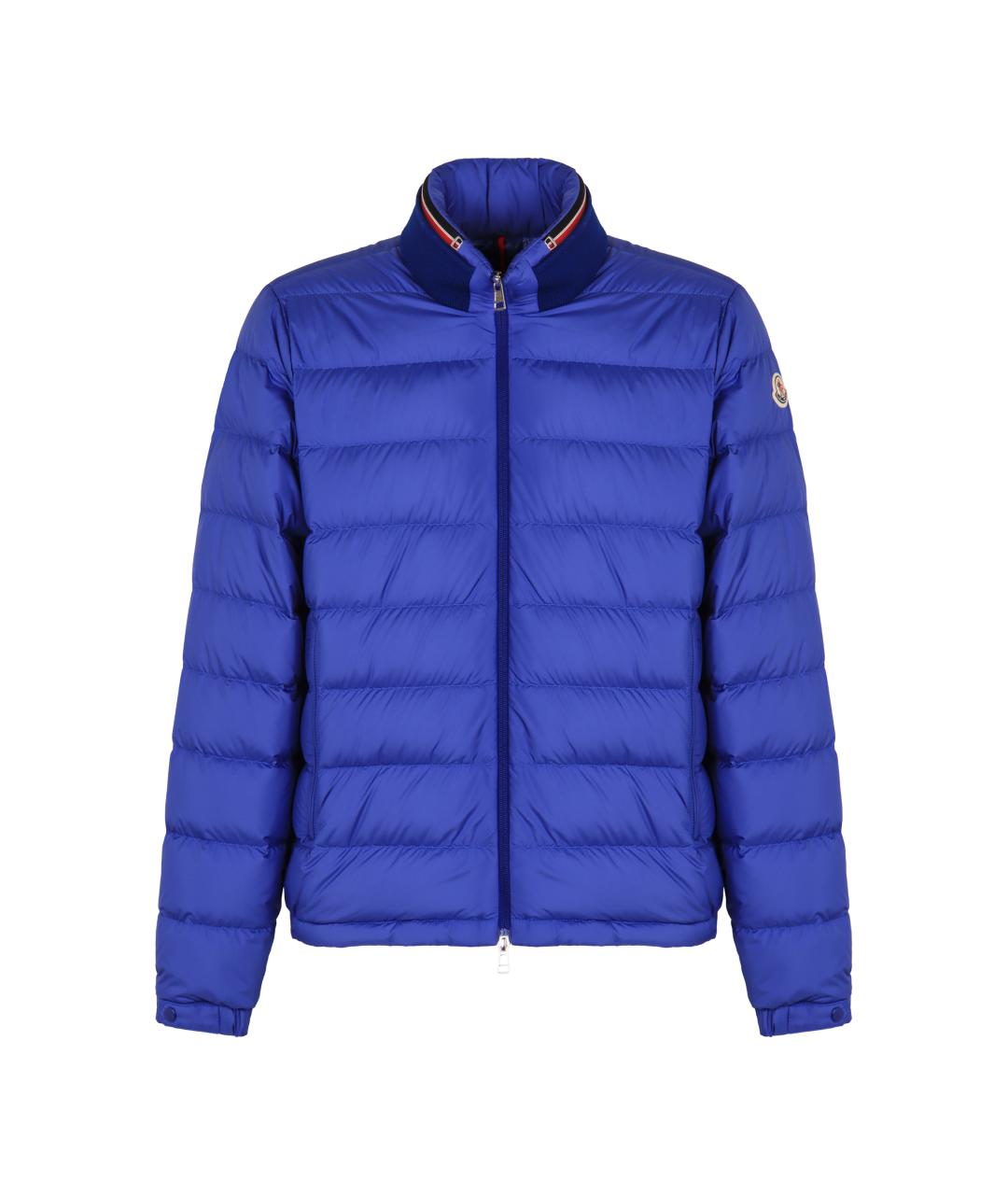 MONCLER Синий полиэстеровый пуховик, фото 1