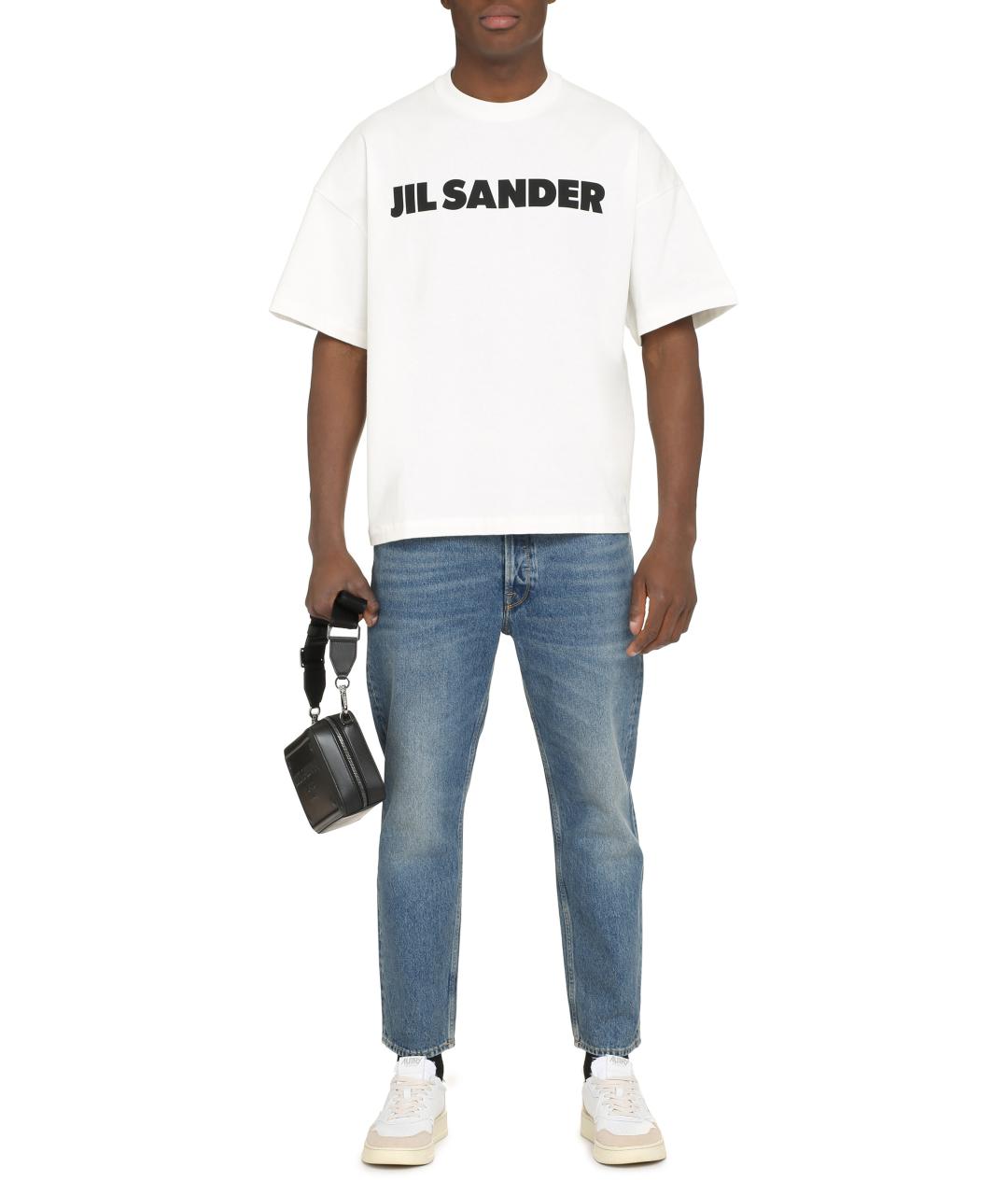 JIL SANDER Белая хлопковая футболка, фото 3
