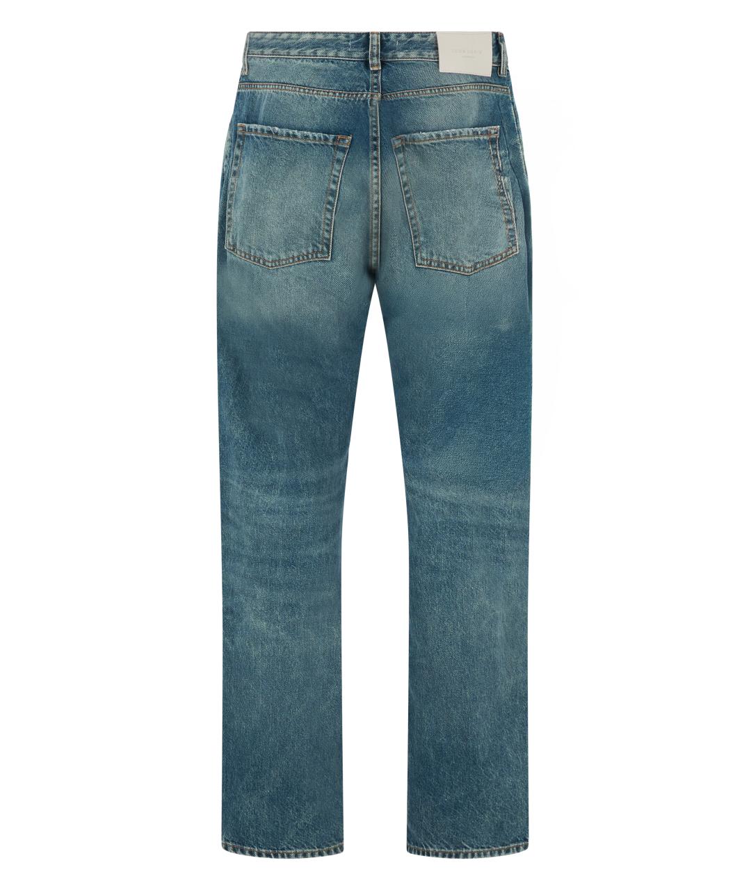ICON DENIM Синие хлопковые прямые джинсы, фото 2