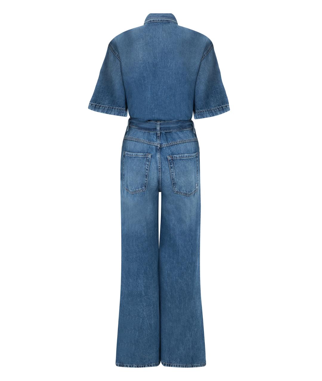 ICON DENIM Синий хлопковый комбинезон, фото 2