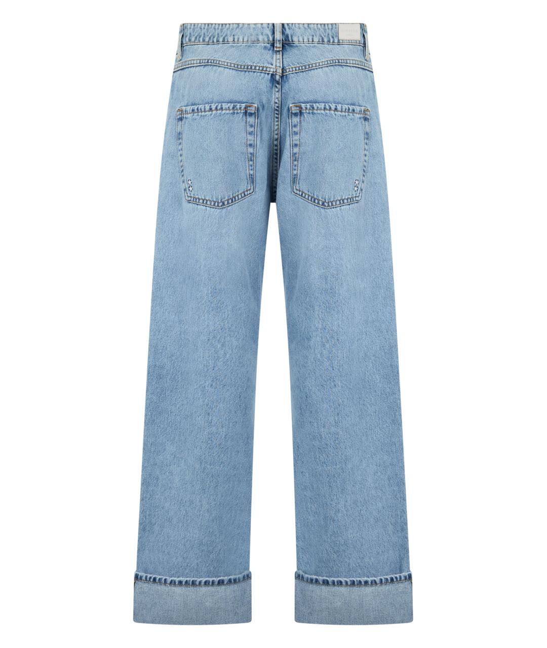 ICON DENIM Голубые хлопковые прямые джинсы, фото 2