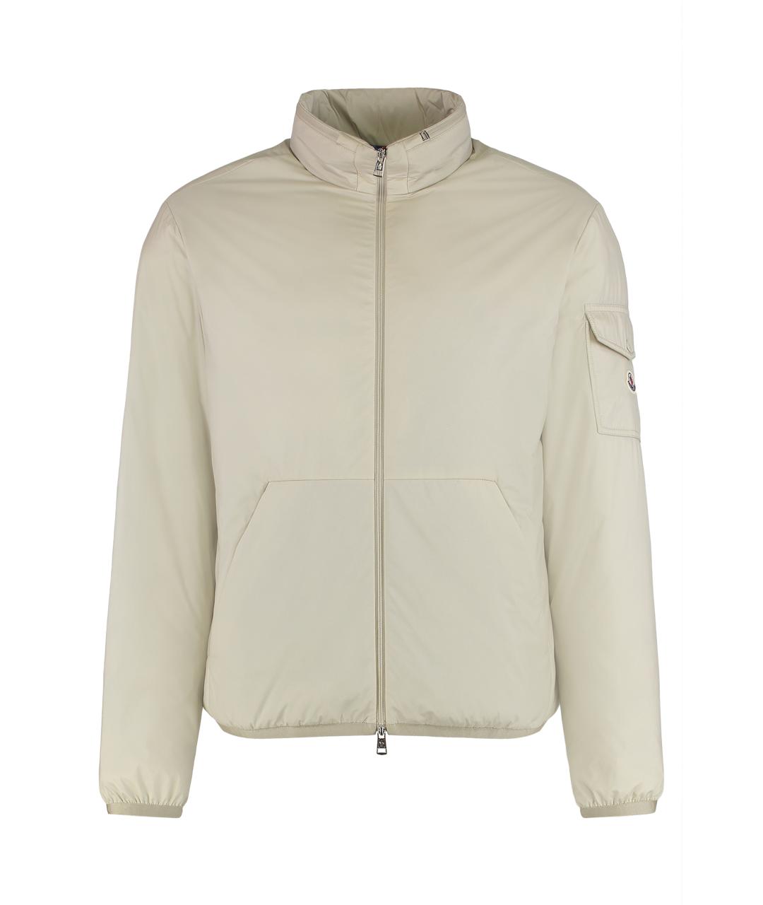 MONCLER Бежевая полиамидовая куртка, фото 1