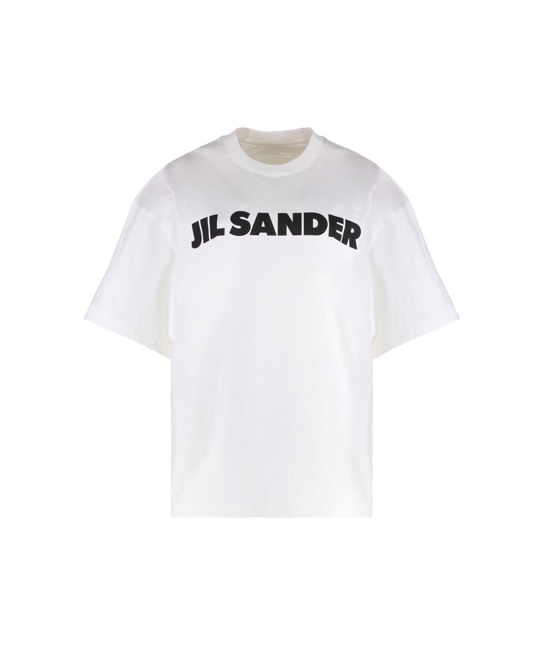 JIL SANDER Белая хлопковая футболка, фото 1