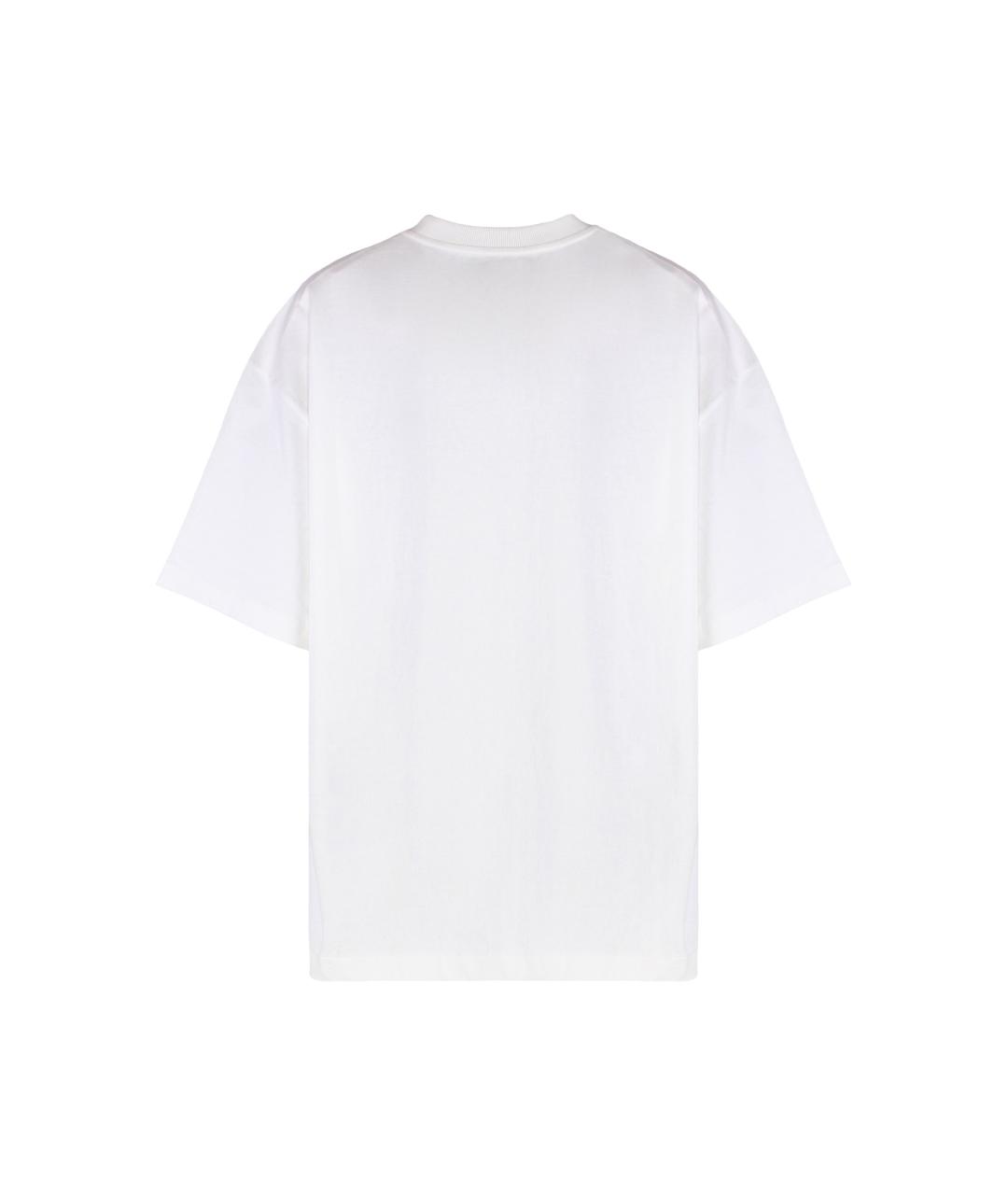 JIL SANDER Белая хлопковая футболка, фото 2
