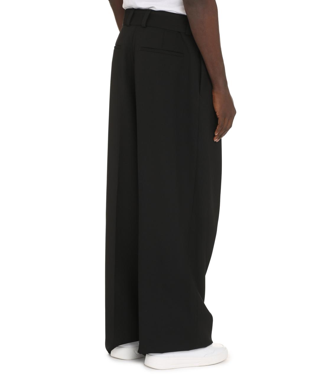 JIL SANDER Черные шерстяные повседневные брюки, фото 4