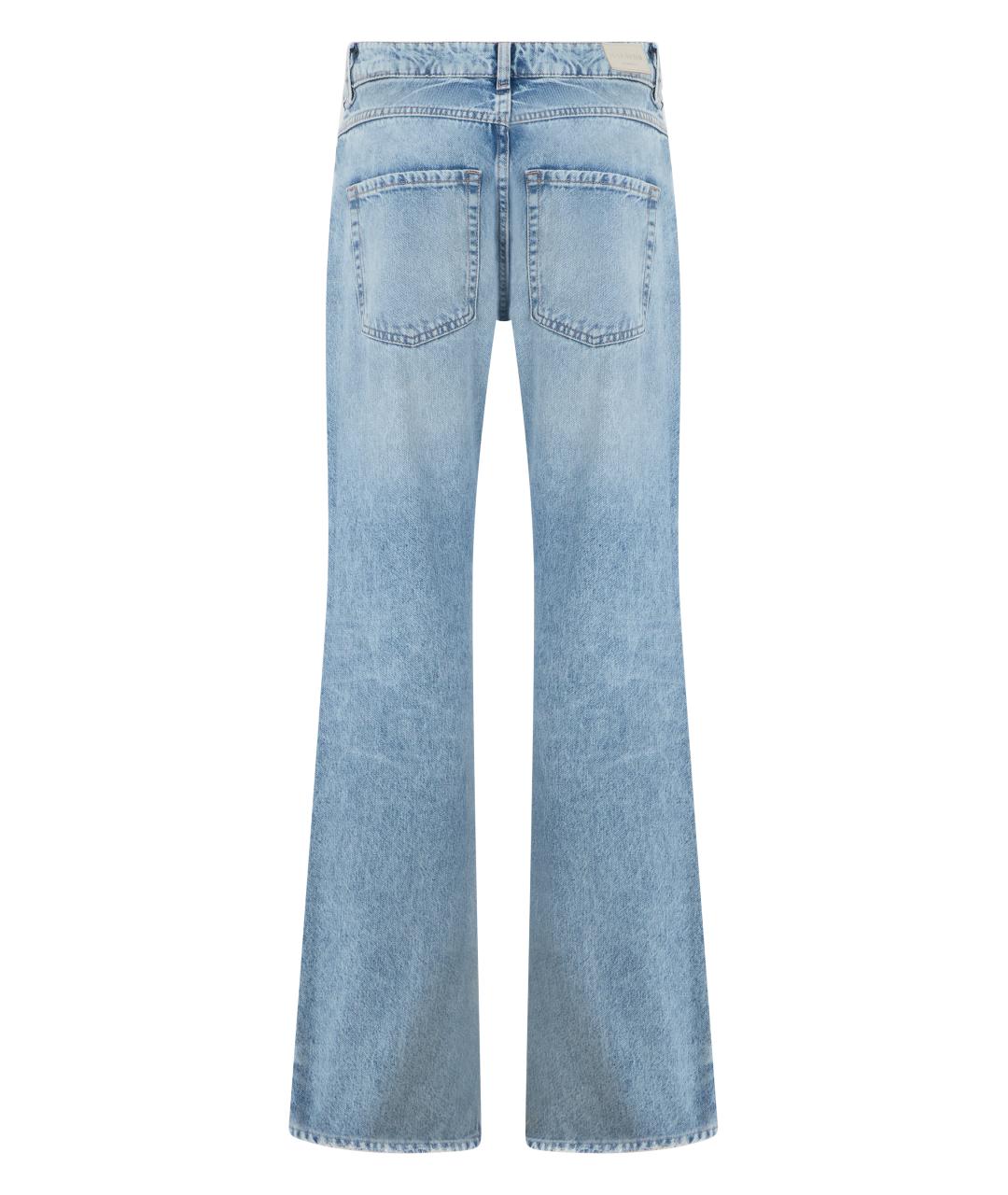 ICON DENIM Голубые хлопковые джинсы клеш, фото 2