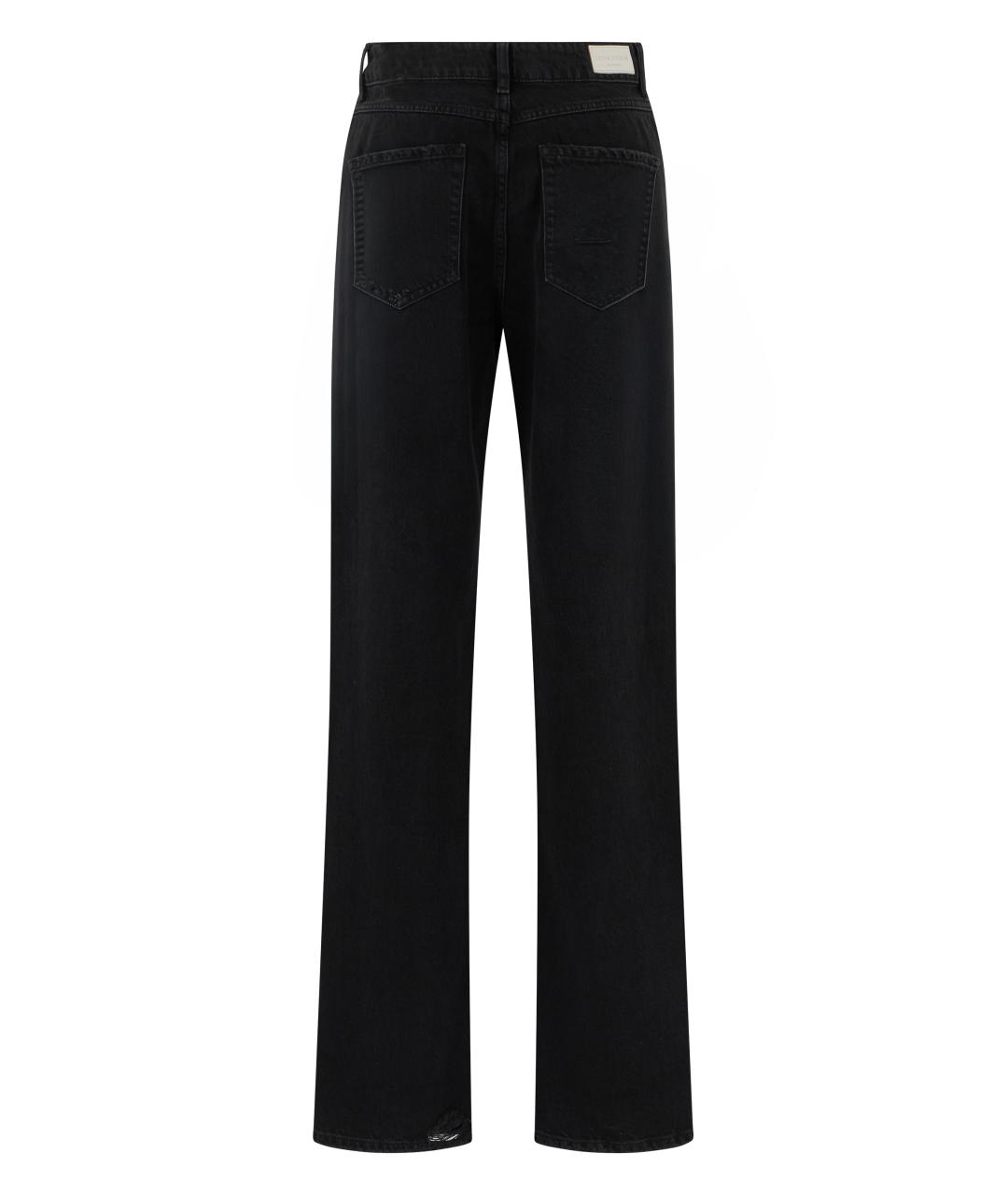 ICON DENIM Черные хлопковые прямые джинсы, фото 2