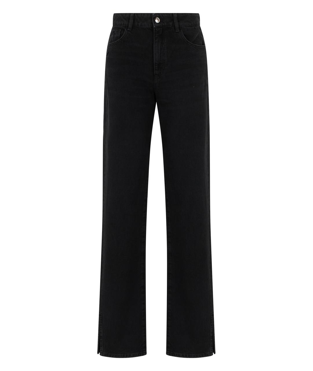 ICON DENIM Черные хлопковые прямые джинсы, фото 1