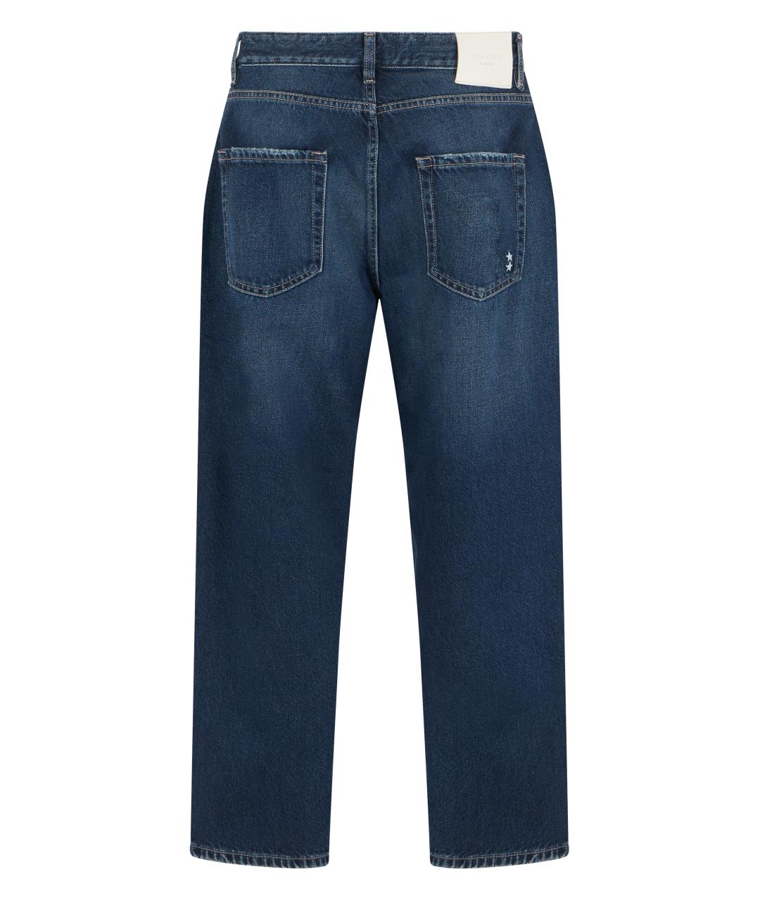 ICON DENIM Синие хлопковые прямые джинсы, фото 2