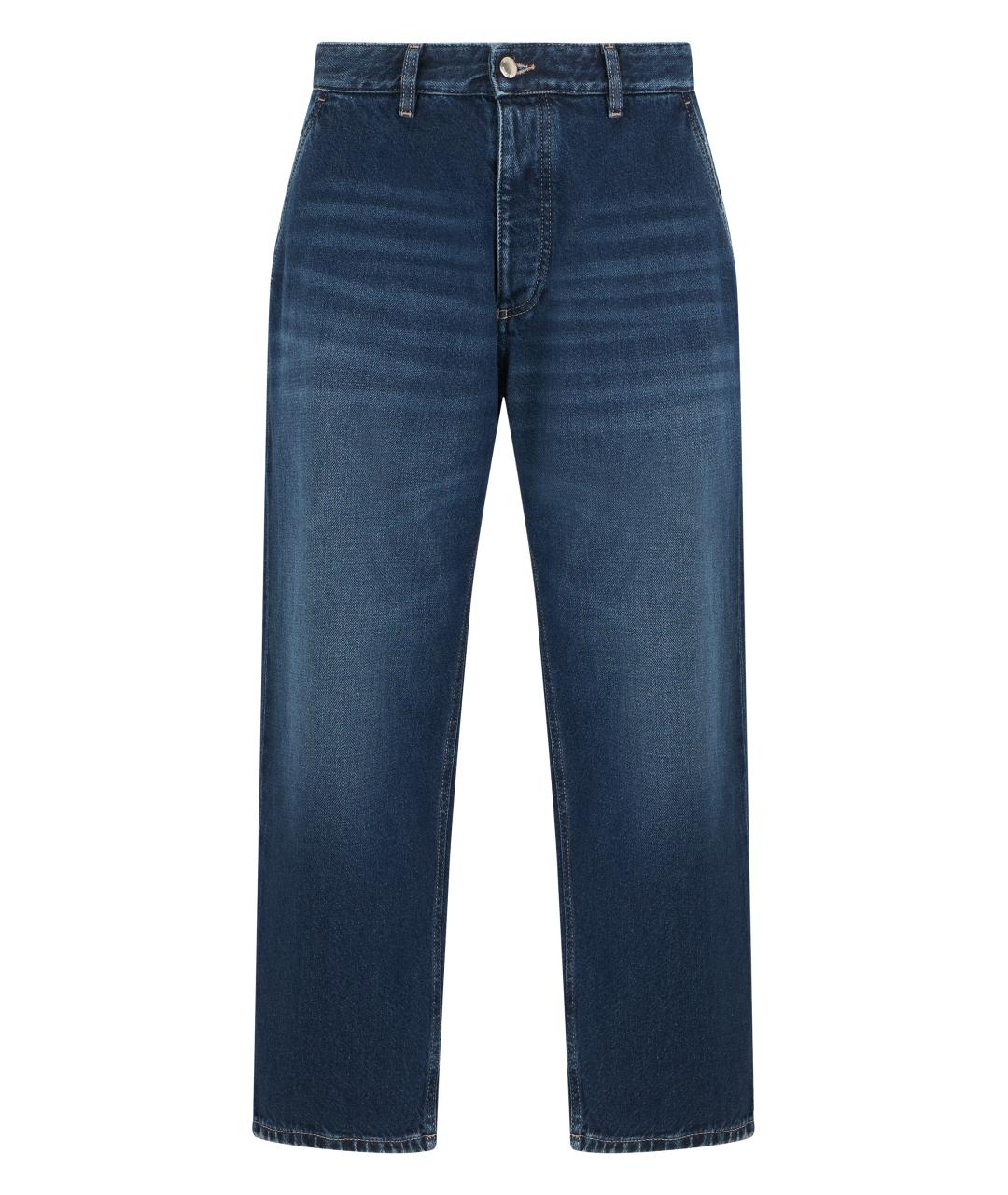 ICON DENIM Синие хлопковые прямые джинсы, фото 1