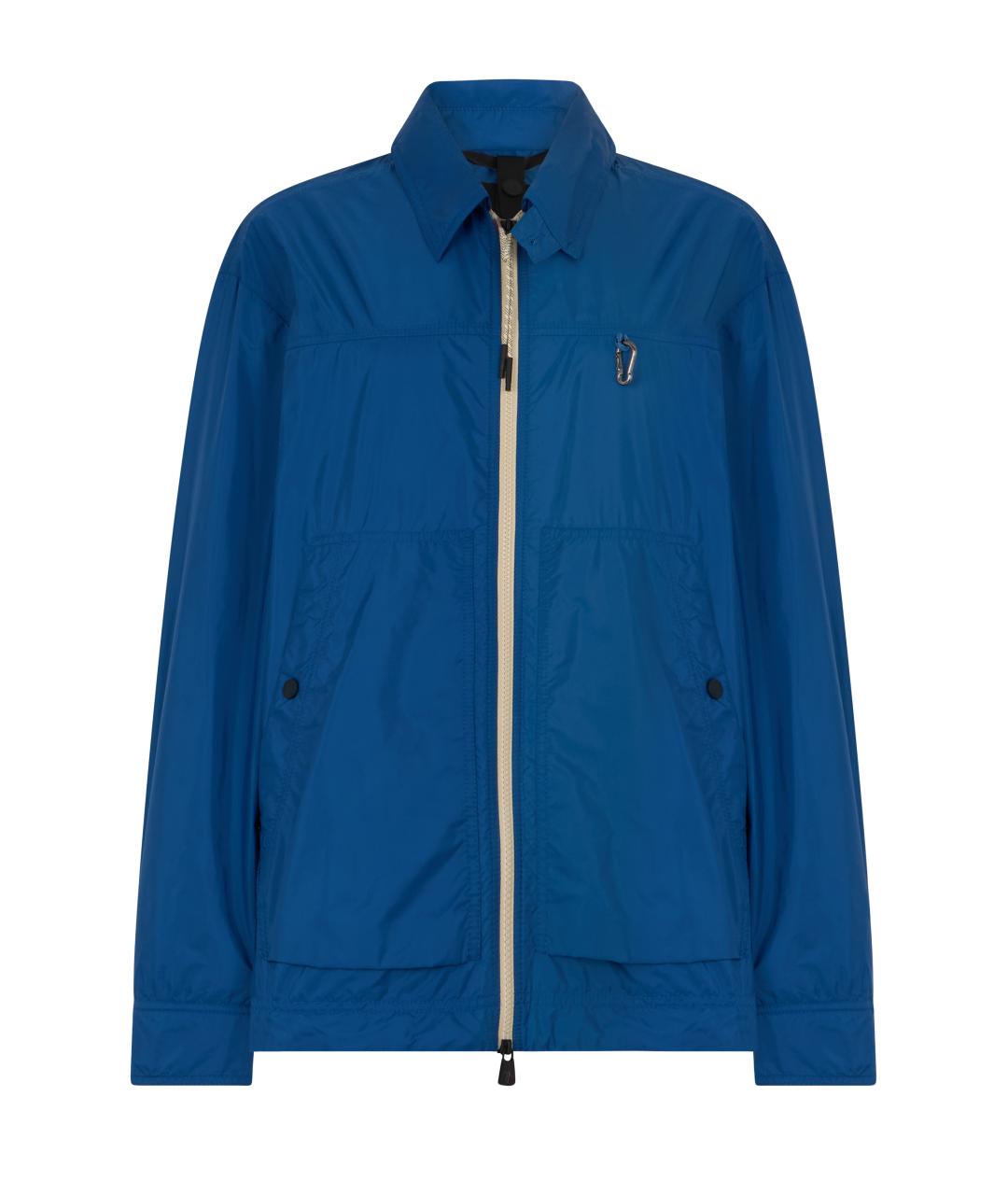 MONCLER GRENOBLE Синяя полиамидовая куртка, фото 1