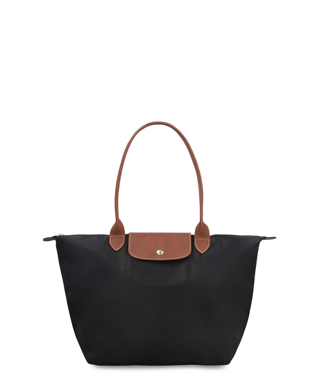 LONGCHAMP Черная синтетическая сумка тоут, фото 1
