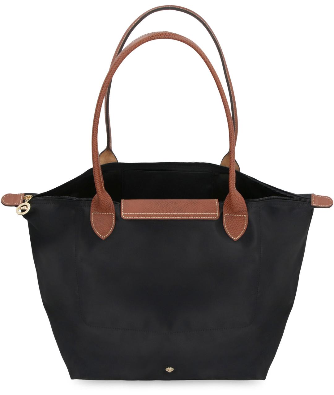 LONGCHAMP Черная синтетическая сумка тоут, фото 5