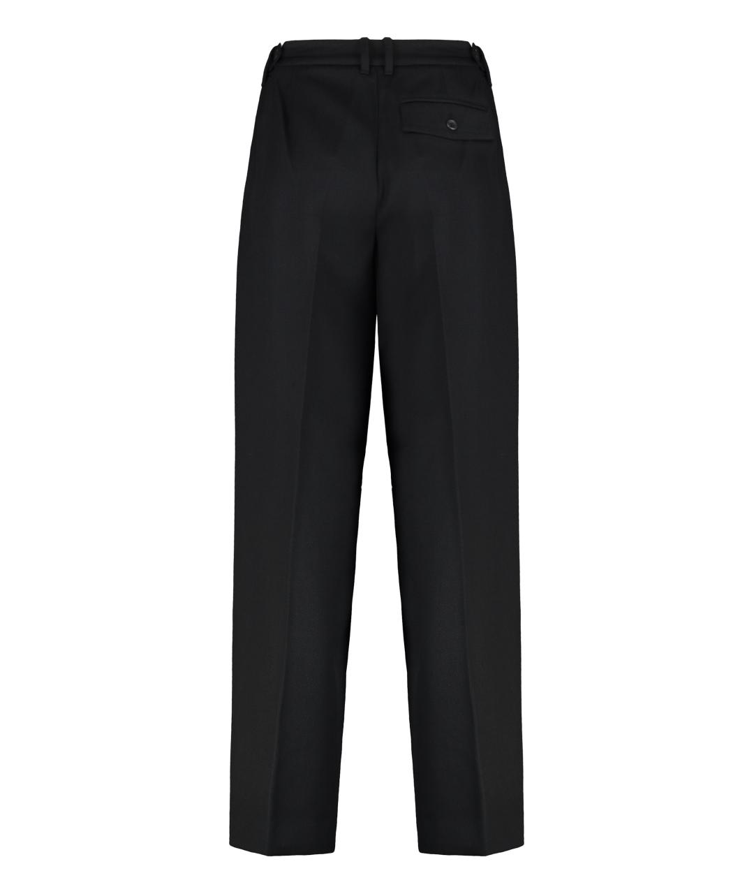 CALVIN KLEIN Черные шерстяные прямые брюки, фото 2