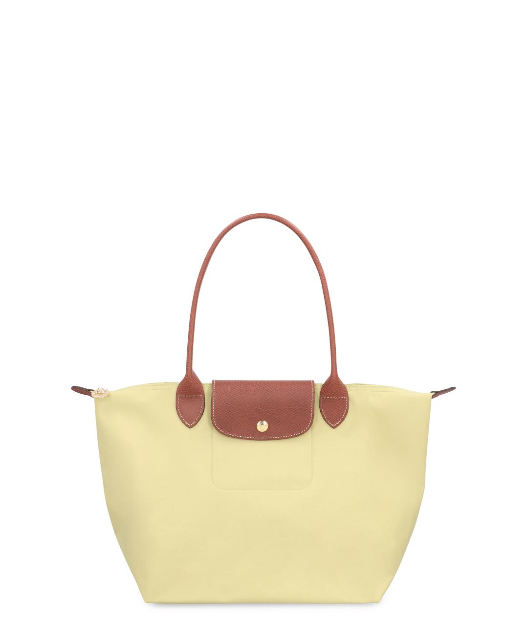 LONGCHAMP Желтая синтетическая сумка тоут, фото 1