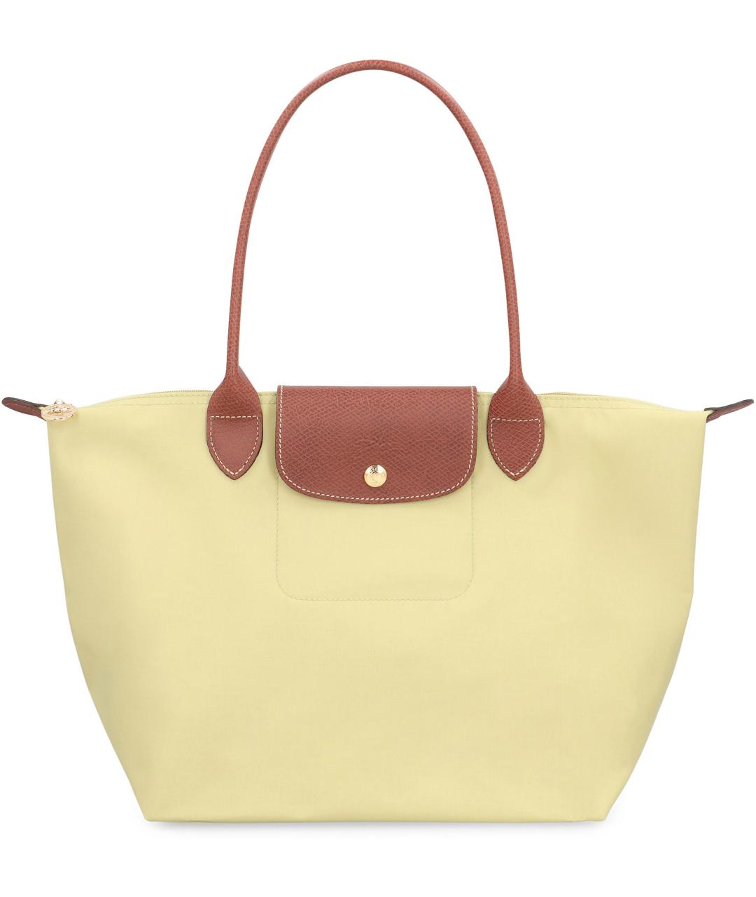 LONGCHAMP Желтая синтетическая сумка тоут, фото 2