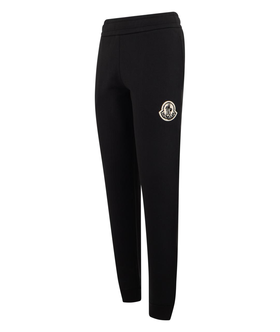 MONCLER Черные хлопковые повседневные брюки, фото 3
