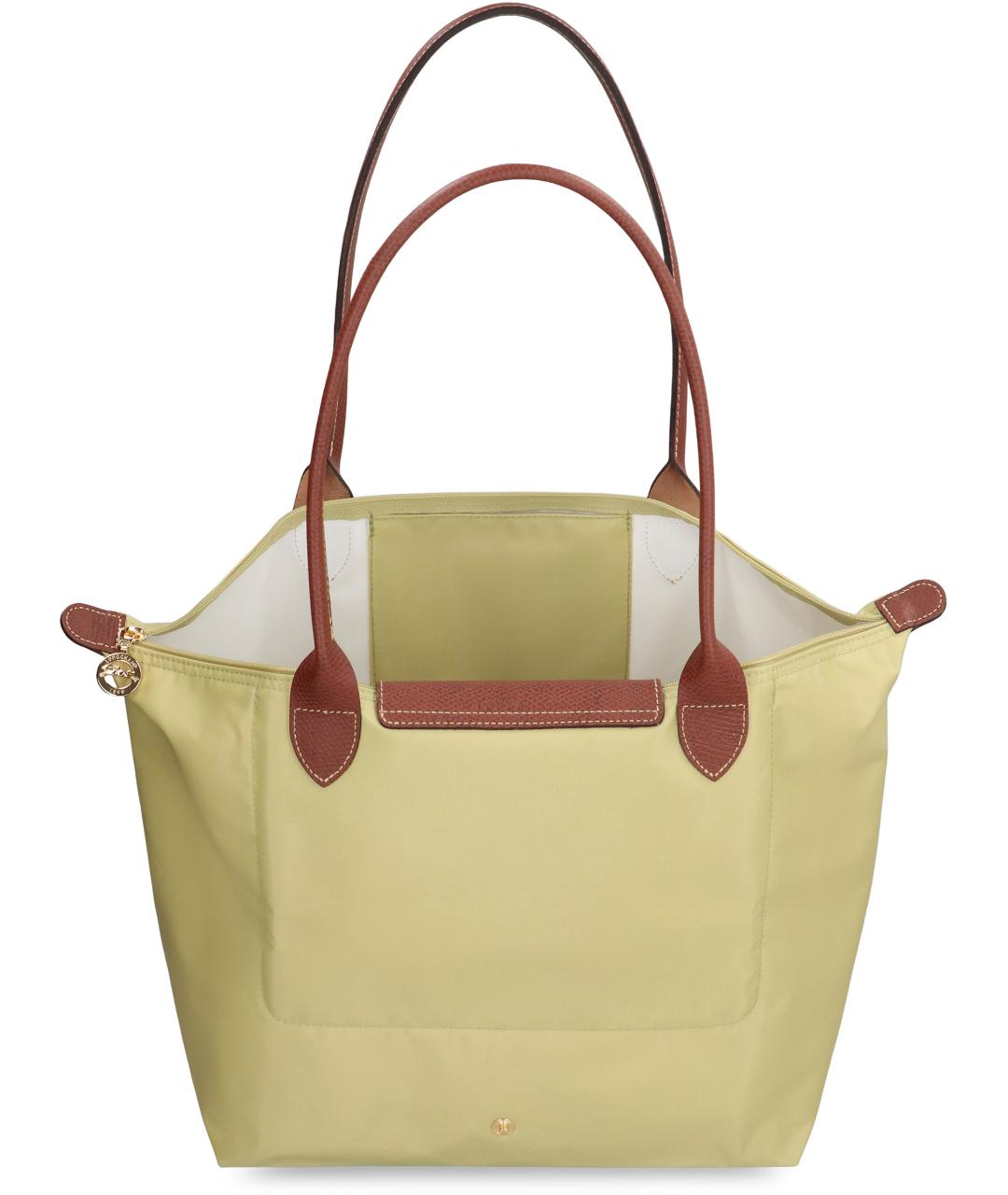 LONGCHAMP Желтая синтетическая сумка с короткими ручками, фото 4