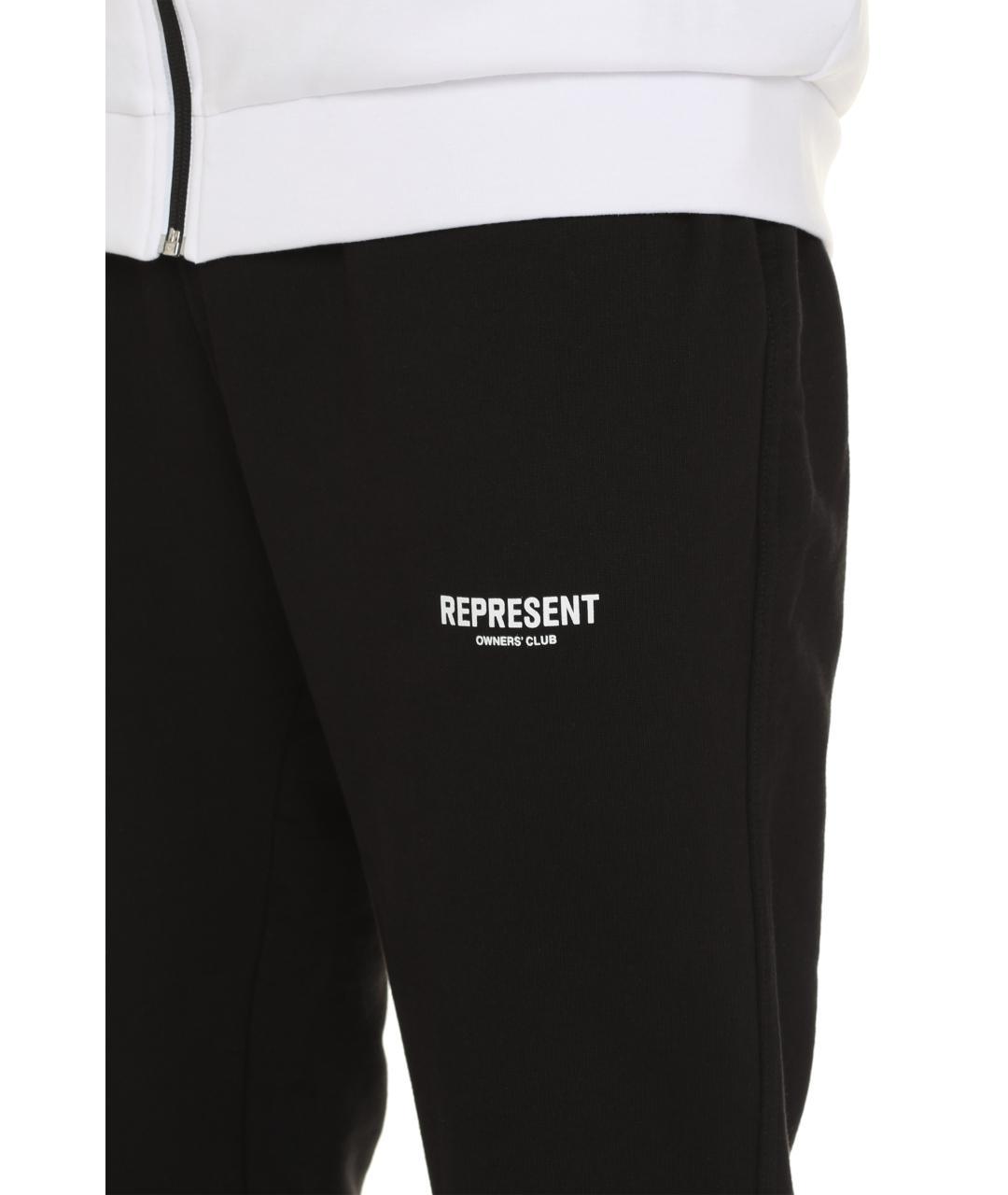 REPRESENT Черные хлопковые повседневные брюки, фото 5