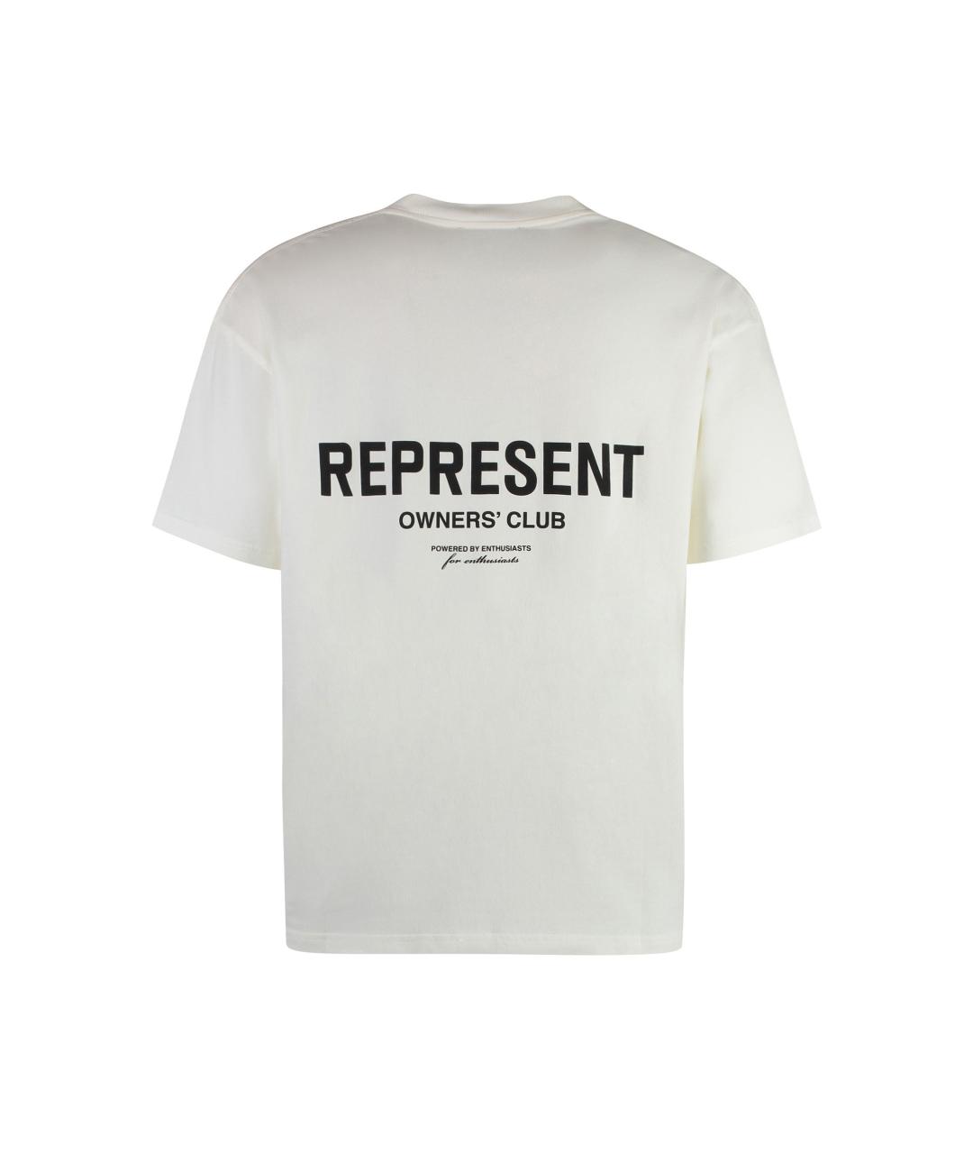REPRESENT Белая хлопковая футболка, фото 2