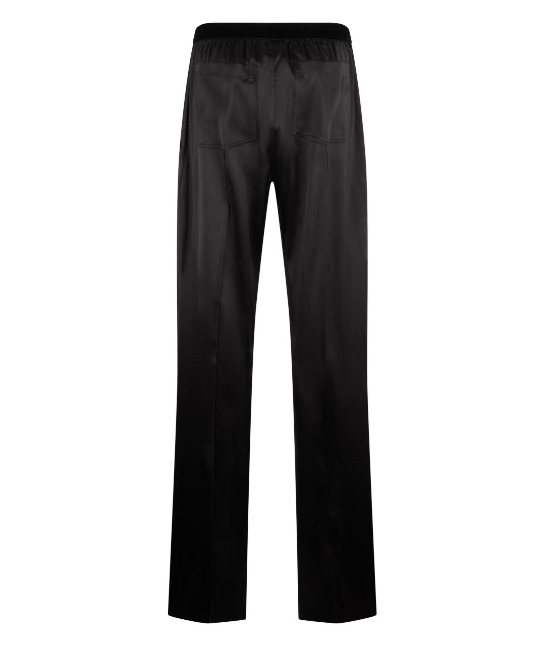 TOM FORD Черные шелковые прямые брюки, фото 2