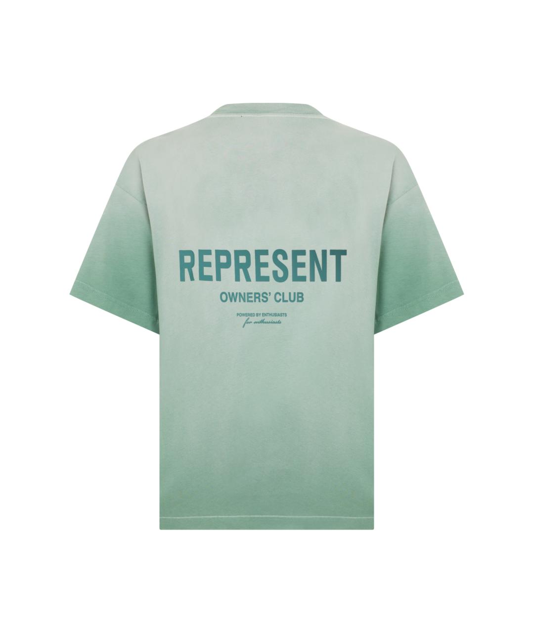 REPRESENT Зеленая хлопковая футболка, фото 2