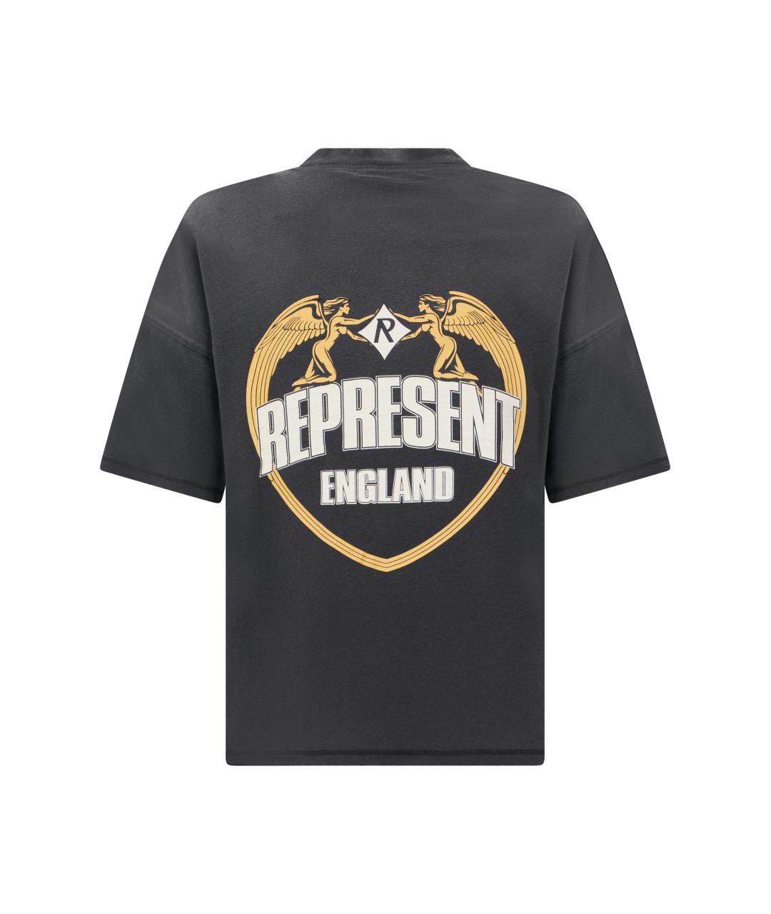 REPRESENT Серая хлопковая футболка, фото 2