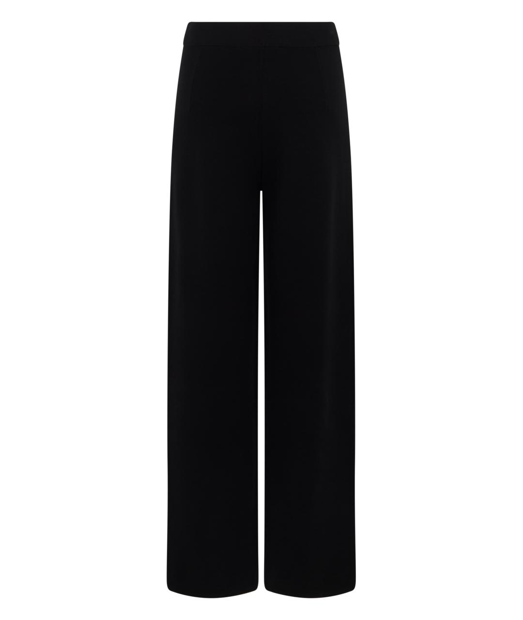 MAX MARA STUDIO Черные вискозные спортивные брюки и шорты, фото 2