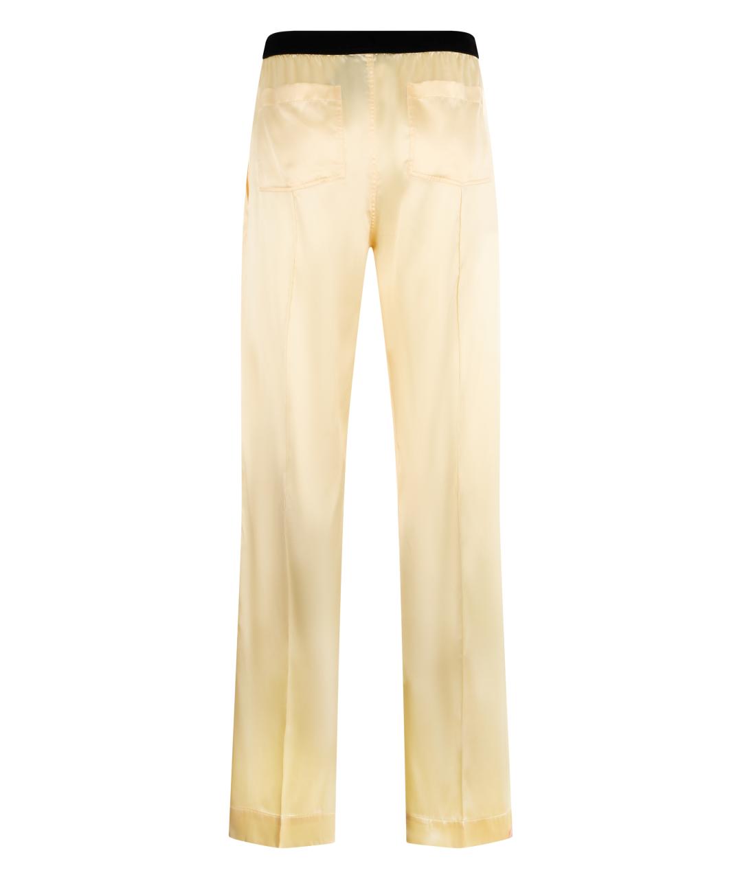 TOM FORD Желтые шелковые прямые брюки, фото 2