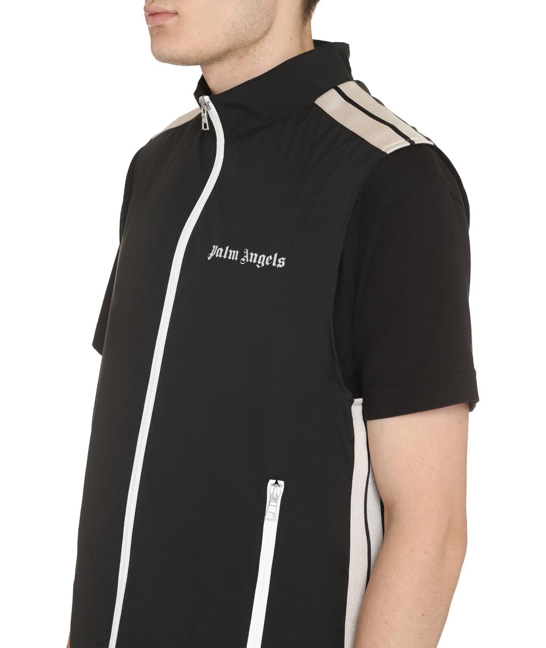PALM ANGELS Черная полиамидовая жилетка, фото 5