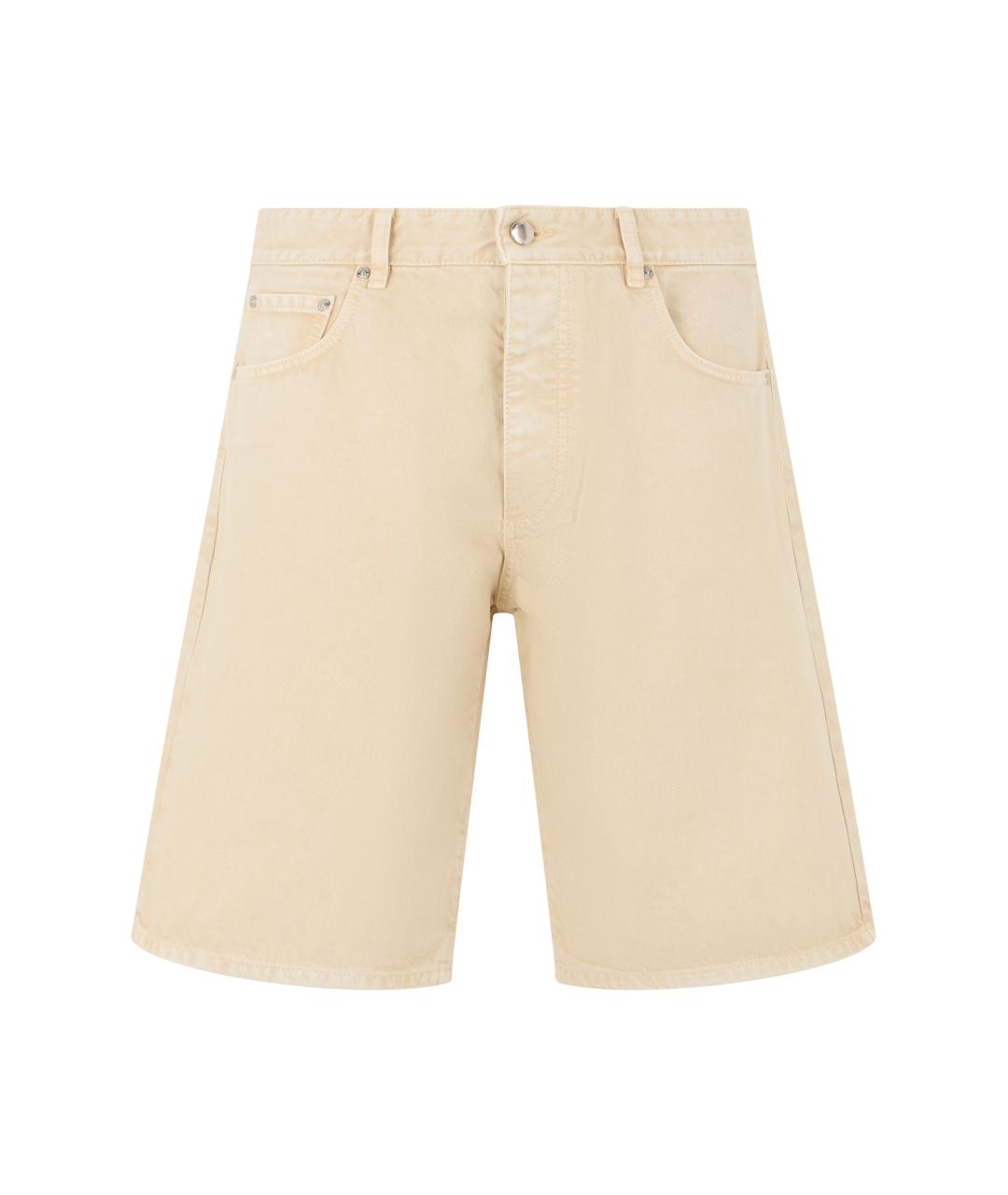 ICON DENIM Бежевые хлопковые шорты, фото 1