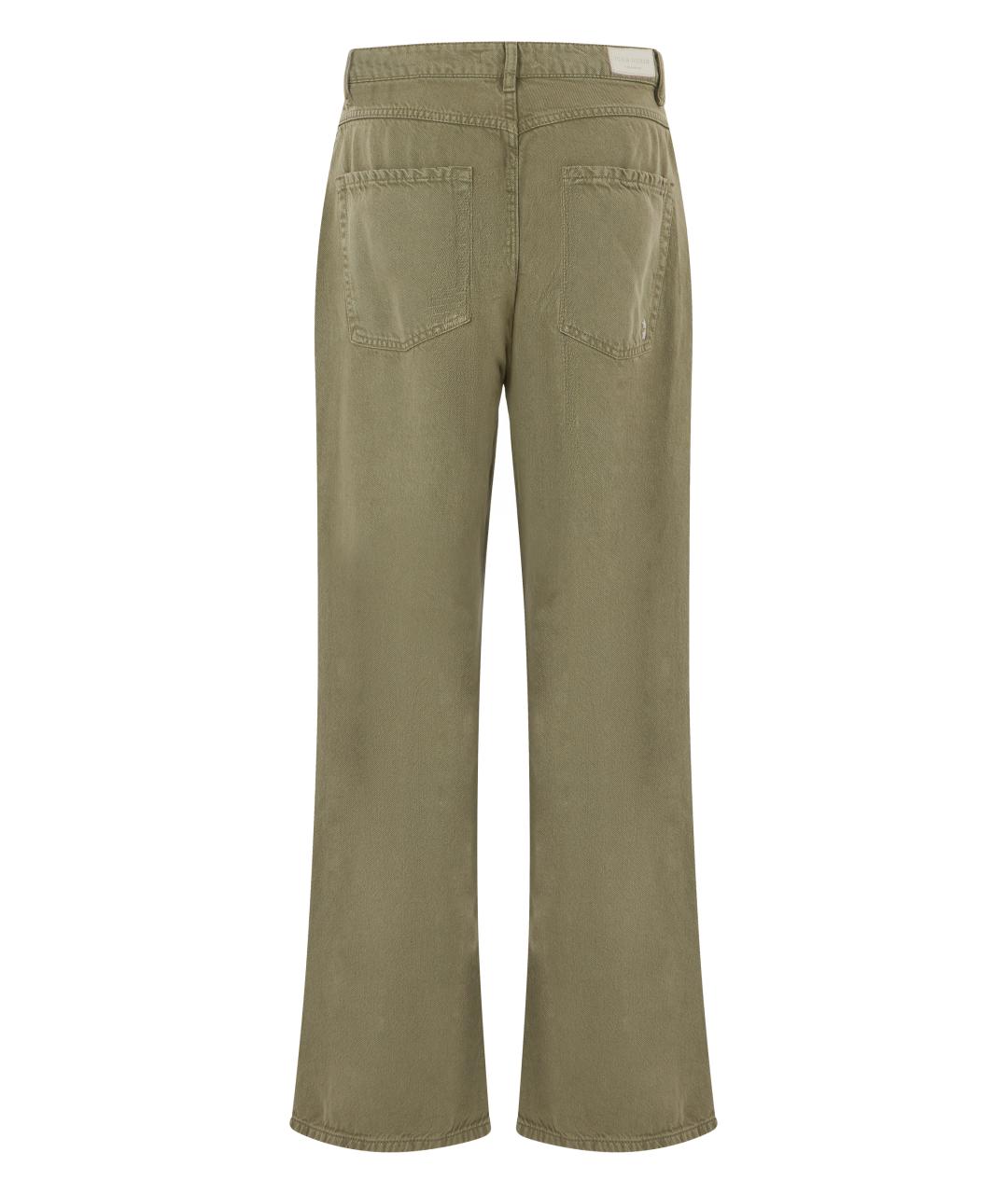 ICON DENIM Хаки хлопковые прямые джинсы, фото 2