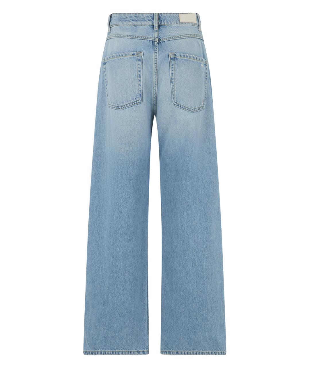ICON DENIM Голубые хлопковые прямые джинсы, фото 2