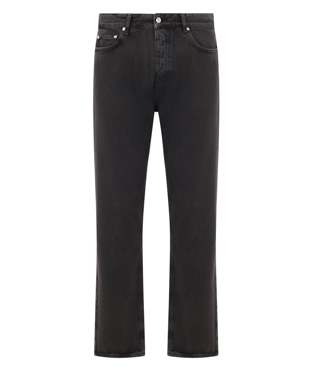ICON DENIM Черные хлопковые прямые джинсы, фото 1