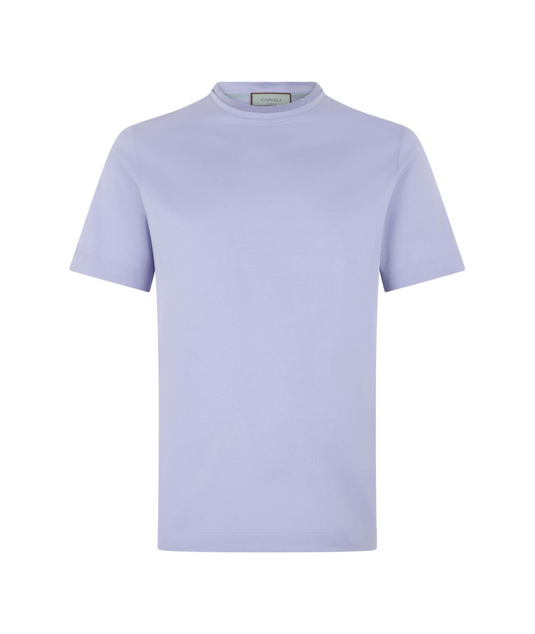 CANALI Фиолетовая хлопковая футболка, фото 1